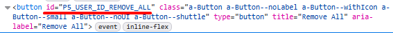remove all button